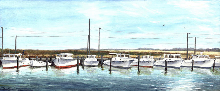 Fine Art Workboats Kent Island Chesapeak Maryland Original Oil Painting Painting by G Linsenmayer