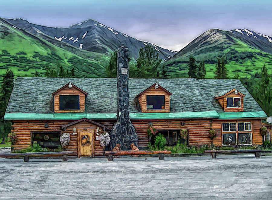 Fine Wine Cafe Summit Lake Lodge Alaska Photograph