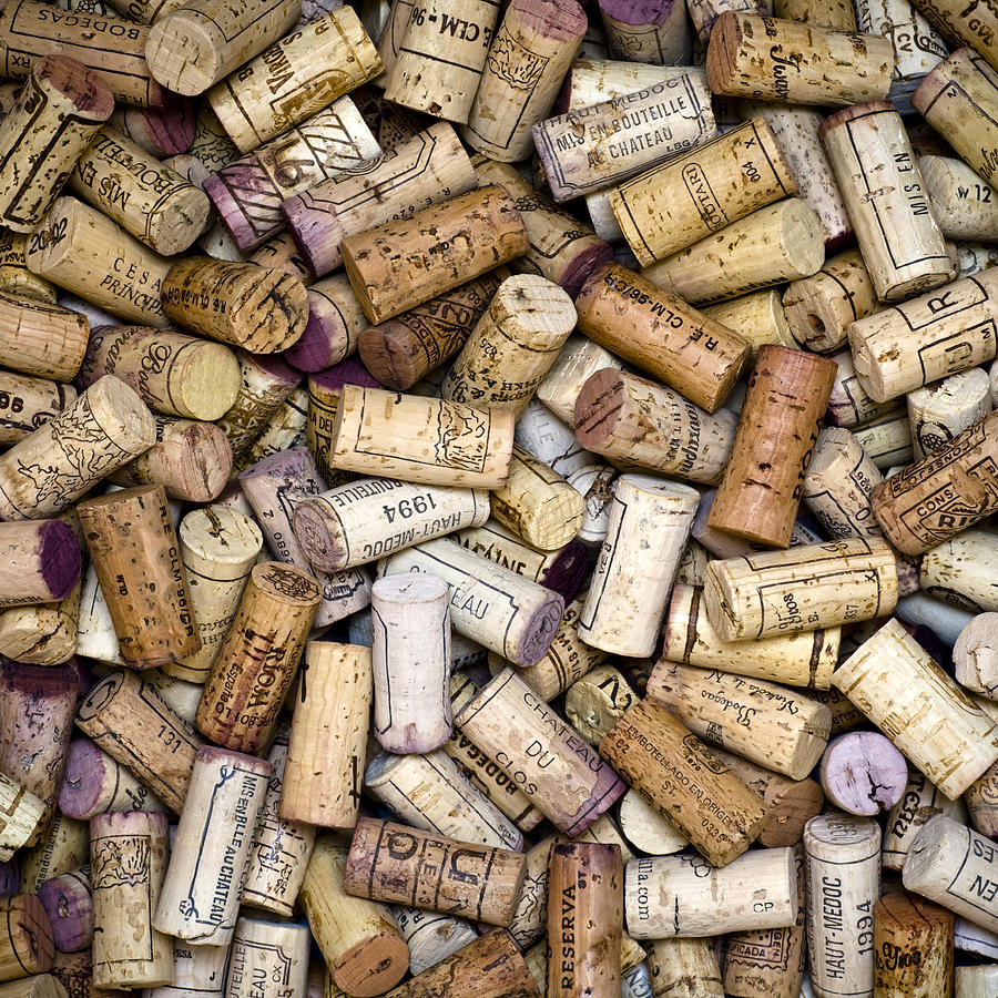 Fine Wine Corks Square Photograph by Frank Tschakert