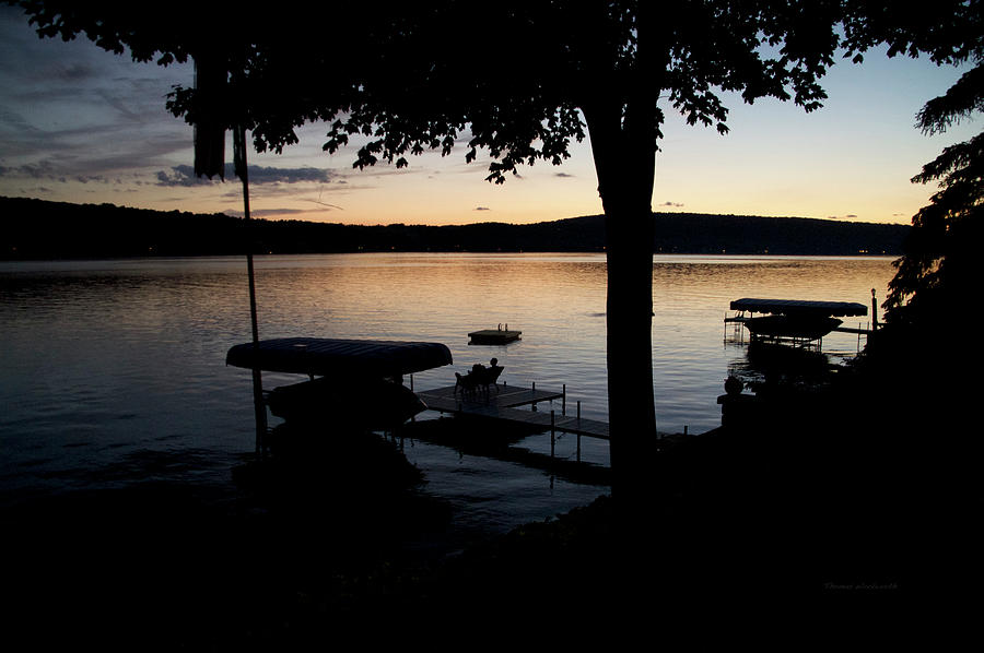 Finger Lakes New York Enjoying The Sunset 02 Photograph by Thomas Woolworth