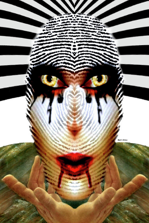 FIngerprint Mask Digital Art by Rafael Salazar