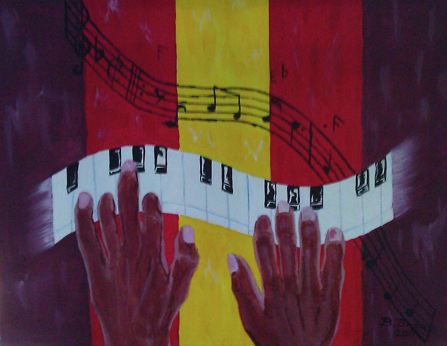 Fingers and Keys Painting by Burma Brown