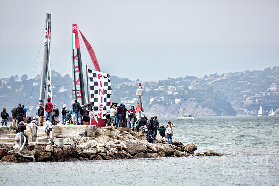 Finish Line Americas Cup #34 Photograph by Chuck Kuhn