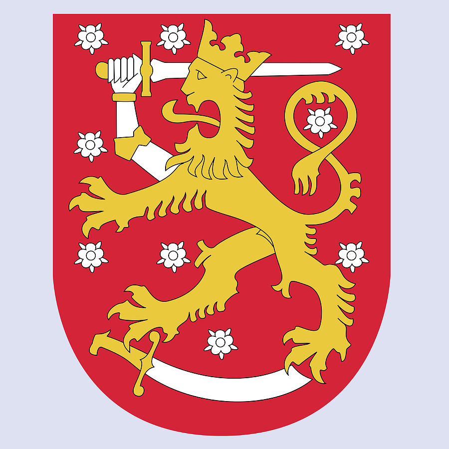 Finland Coat of Arms Drawing by Movie Poster Prints