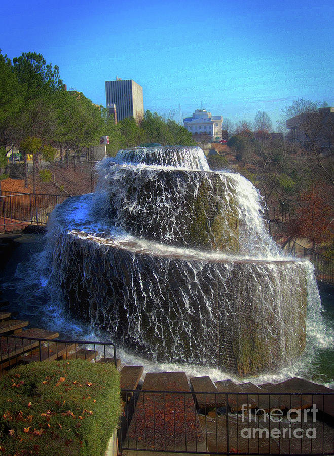 Finley Park Fountain Photograph by Skip Willits