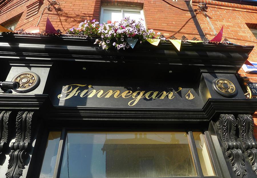 Finnegans Sign/ Bonos Pub Photograph by Melinda Saminski