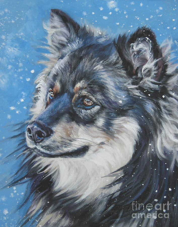 Finnish Lapphund Painting by Lee Ann Shepard