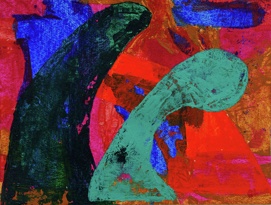 Abstract Painting - Fins Two by Gregory Letts