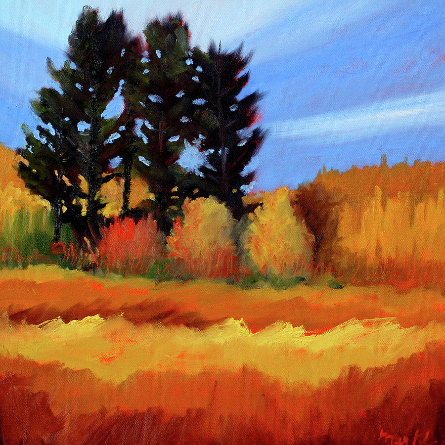 Fir in the Field Painting by Nancy Merkle