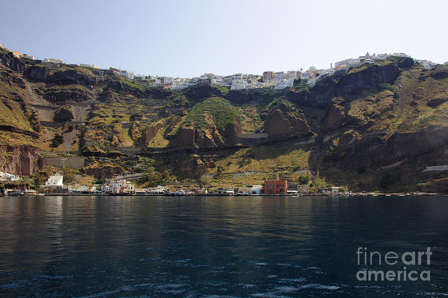 Fira Harbour Photograph by Jeremy Hayden