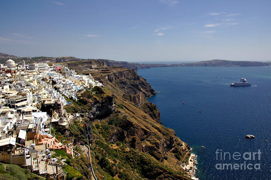 Fira on the Cliffs Photograph by Jeremy Hayden