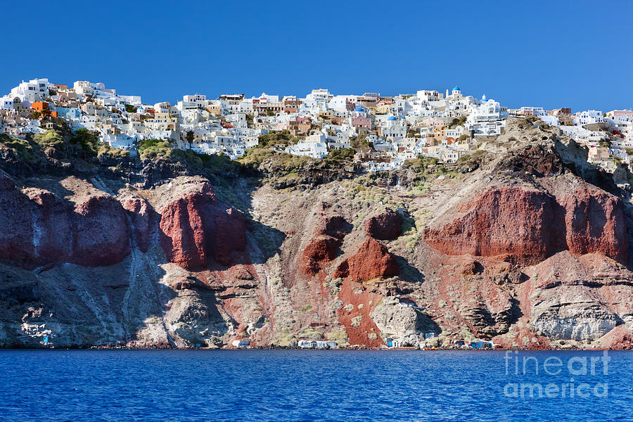 Fira the capital of Santorini island Photograph by Michal Bednarek