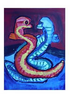 Fire And Ice Painting by Annie Dameron Fire And Ice Painting by Annie Dameron