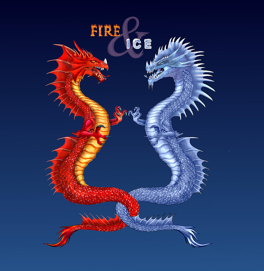 FIRE and ICE  Digital Art by Glenn Holbrook