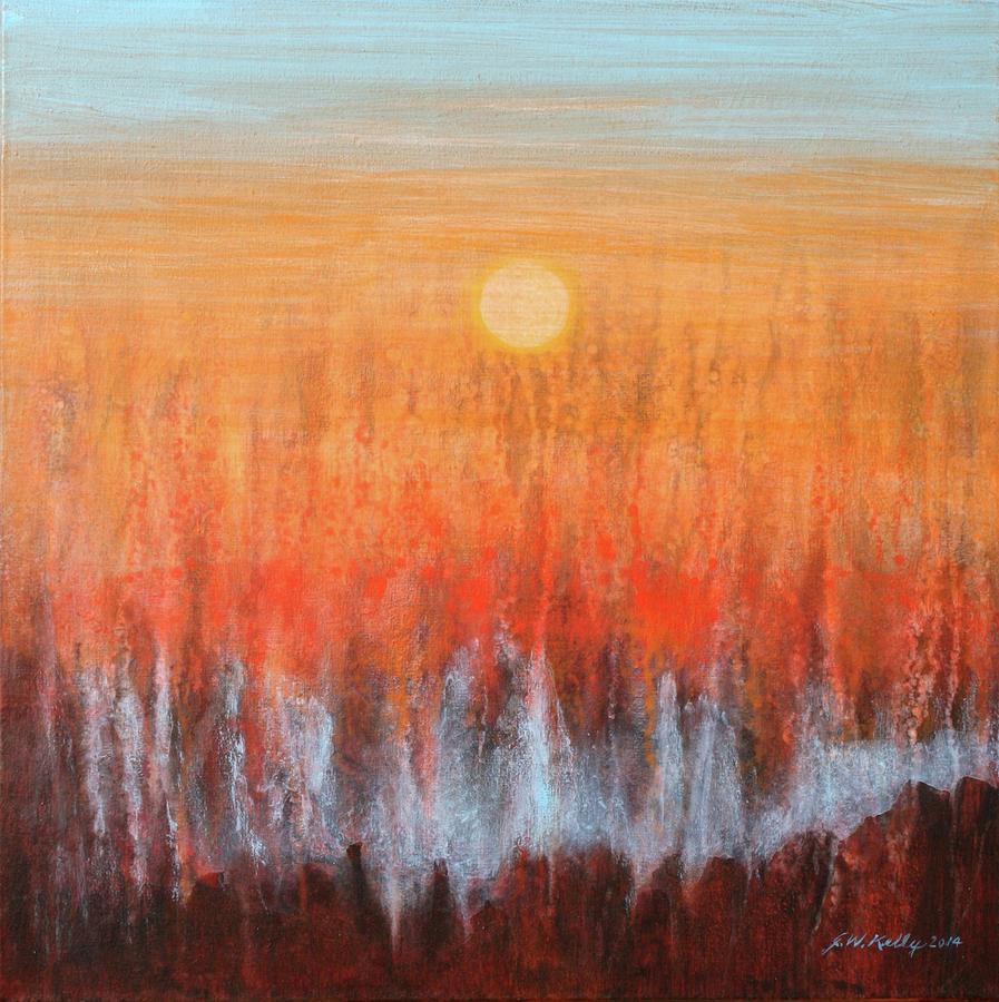 Spontaneous Painting - Fire and Ice by J W Kelly
