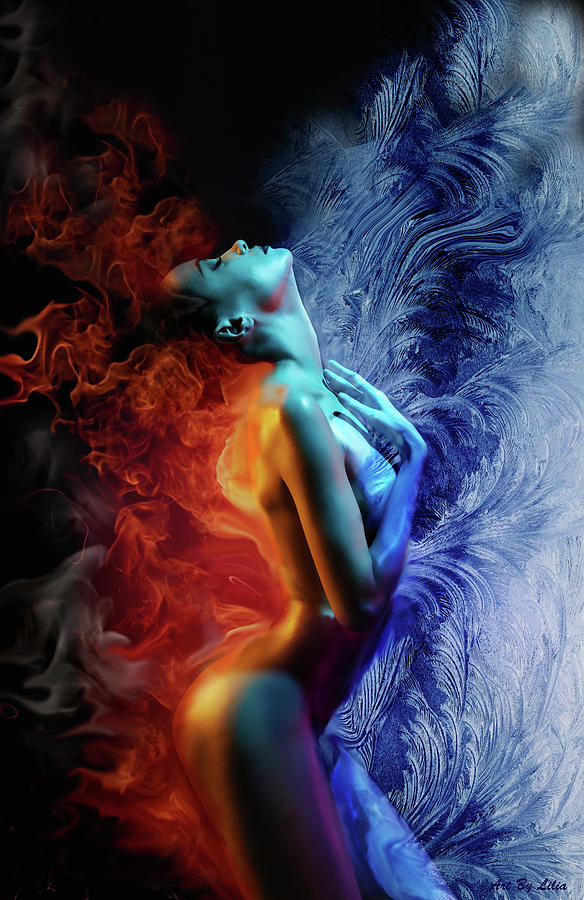 Fire and Ice Digital Art by Lilia D