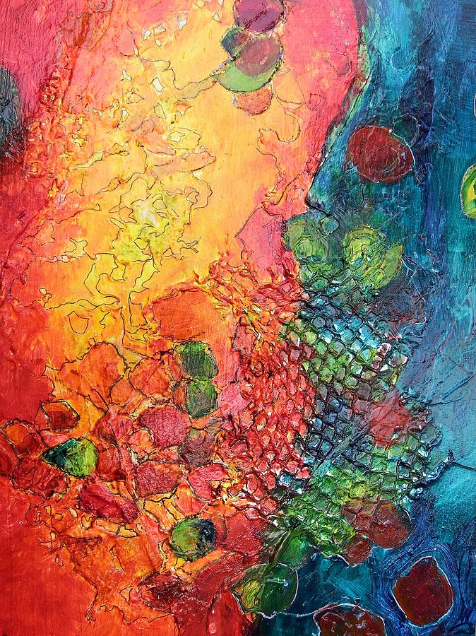 Fire and Ice Painting by Myra Evans