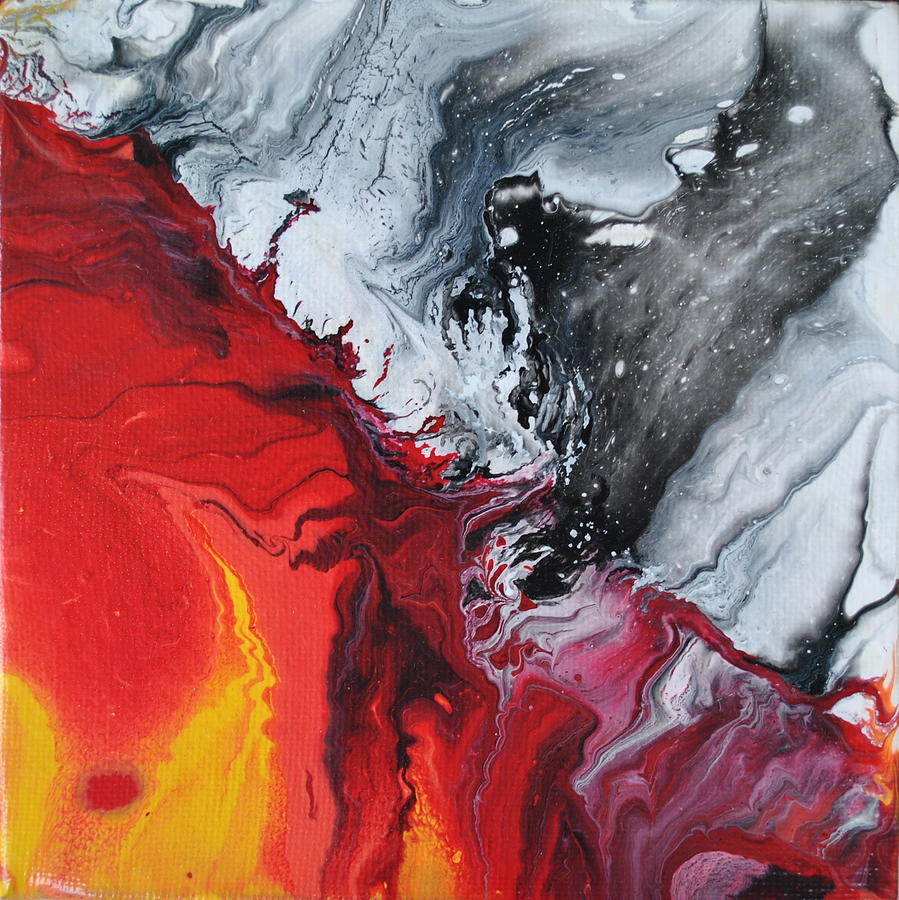 Fire and Ice Painting by Sandy Dusek