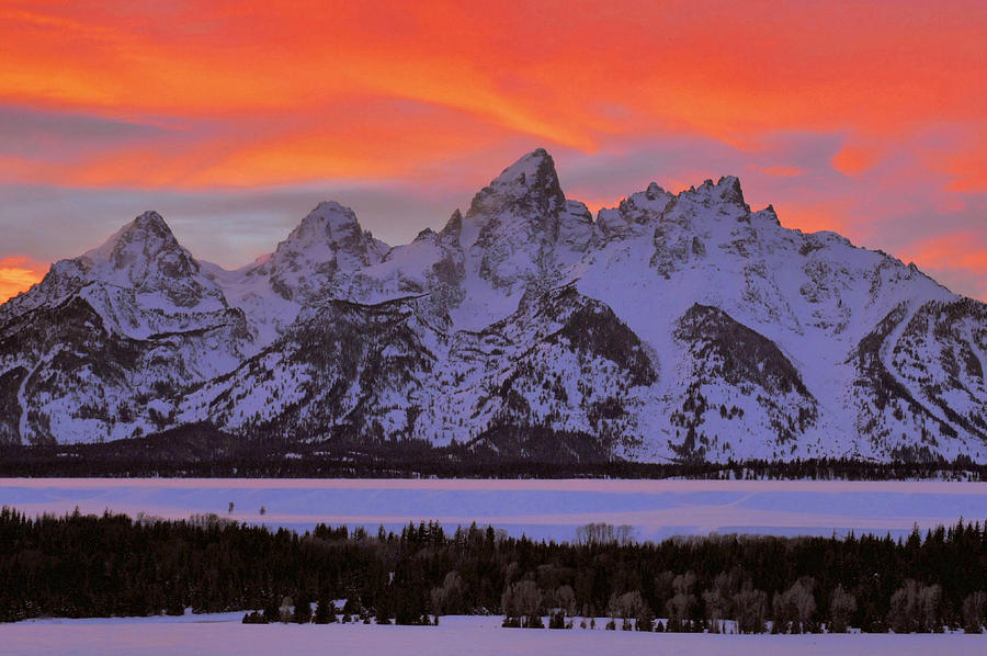 Grand Teton National Park Photograph - Fire and Ice by Stephen Vecchiotti