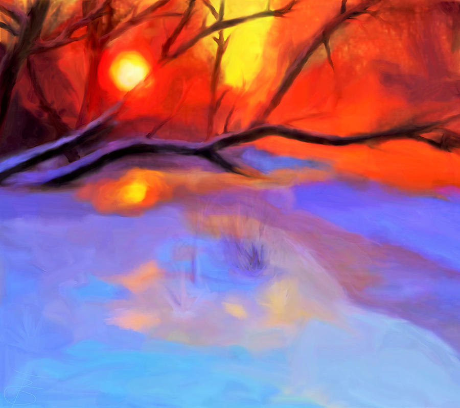 Fire And Ice Painting By Tafadzwa Ziona