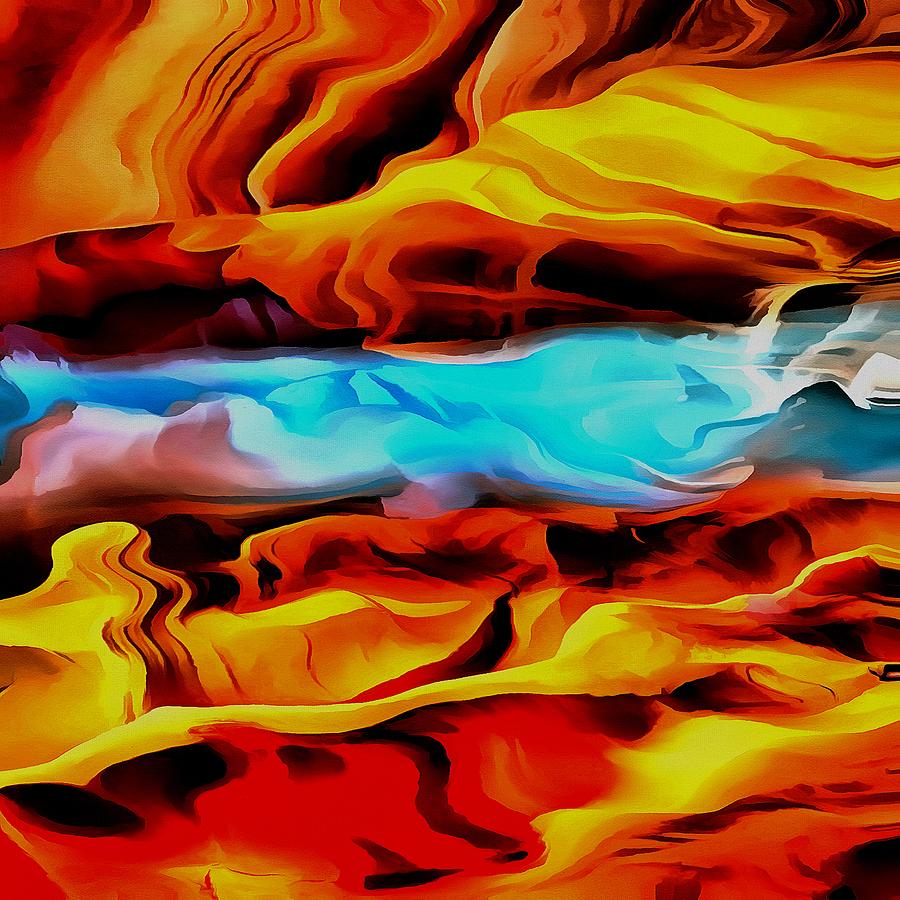 Fire and Ice Painting by Taiche Acrylic Art