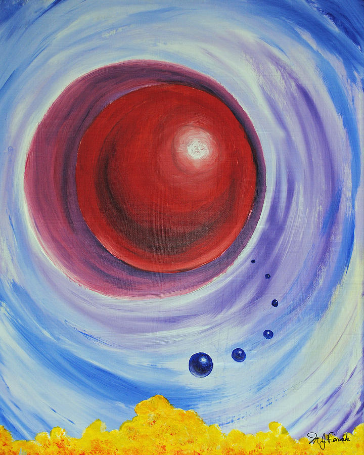 Fire Ball Painting by Michael Fencik
