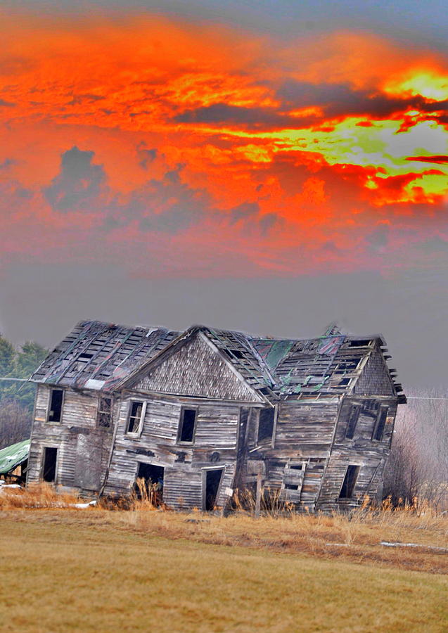 Fire Behind The Abandoned Photograph By Emily Stauring