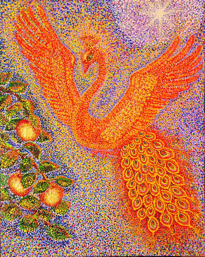 Fire Bird Painting by Andrey Kuznetsov
