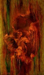 Abstract Painting - Fire Bird II by Lyuba Zahova Abstract Painting - Fire Bird II by Lyuba Zahova