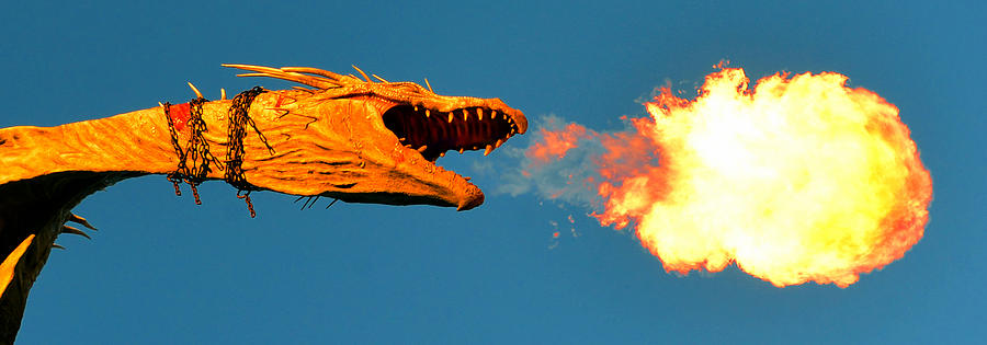 Fire Breathing Dragon pano work Photograph by David Lee Thompson