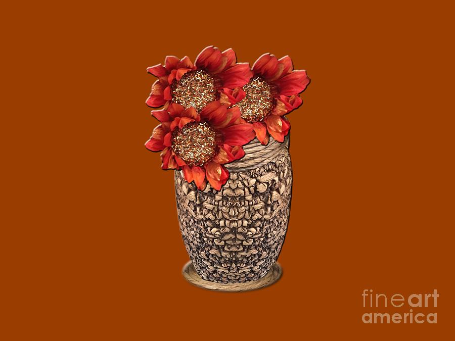 Fire Brick Flora Vase Photograph by Rockin Docks Deluxephotos