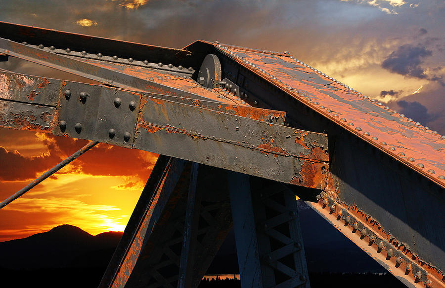 Sunset Photograph - Fire Bridge by Melvin Kearney
