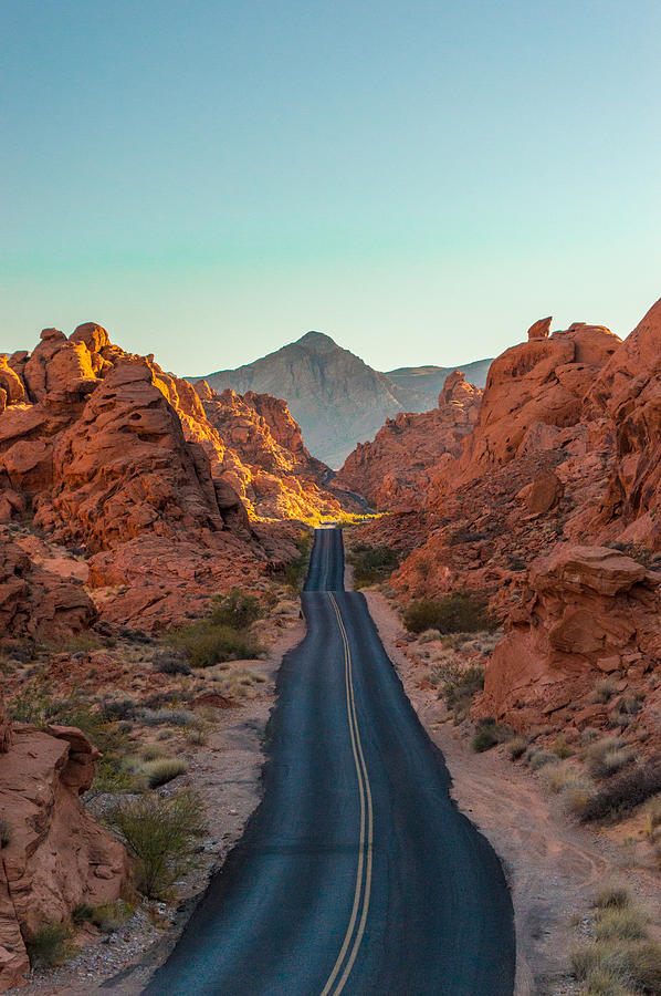 Desert Photograph - Fire Canyon Road by Justin Pulsipher