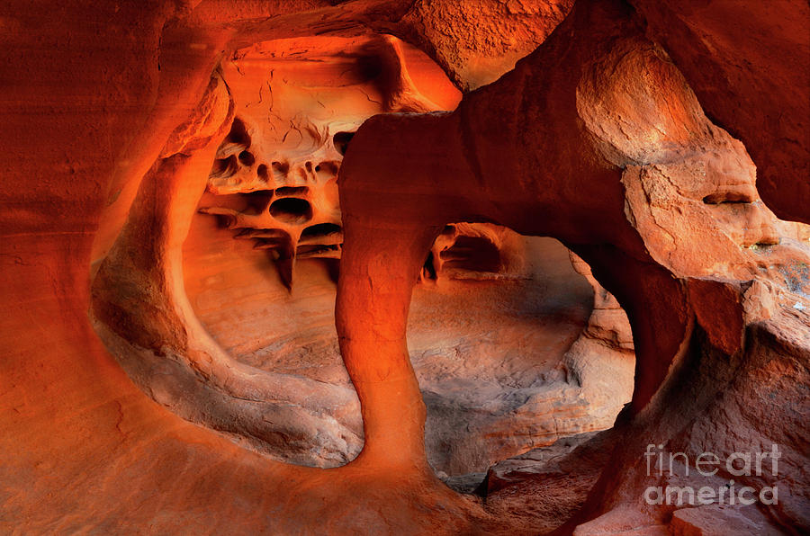 Fire Cave Photograph by Bob Christopher - Fine Art America