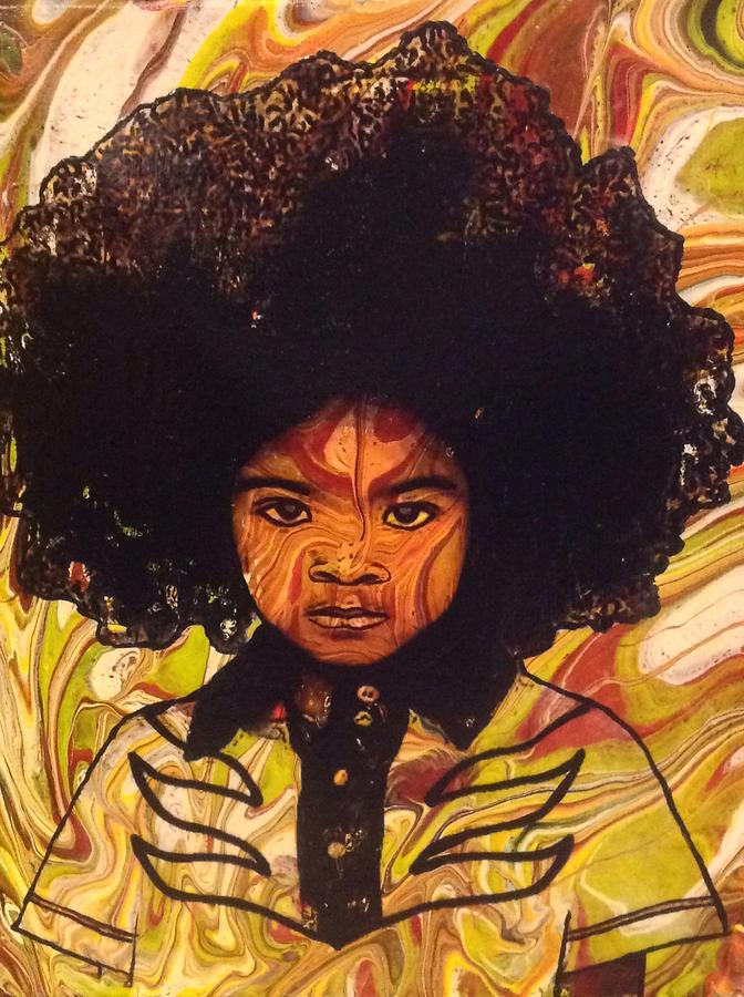 Fire Child Painting by Karen Buford