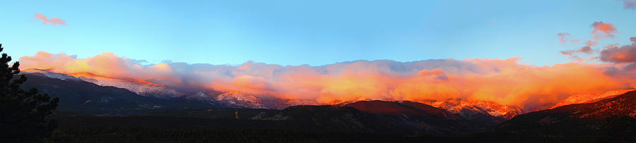 Fire Clouds - Panorama Photograph by Shane Bechler