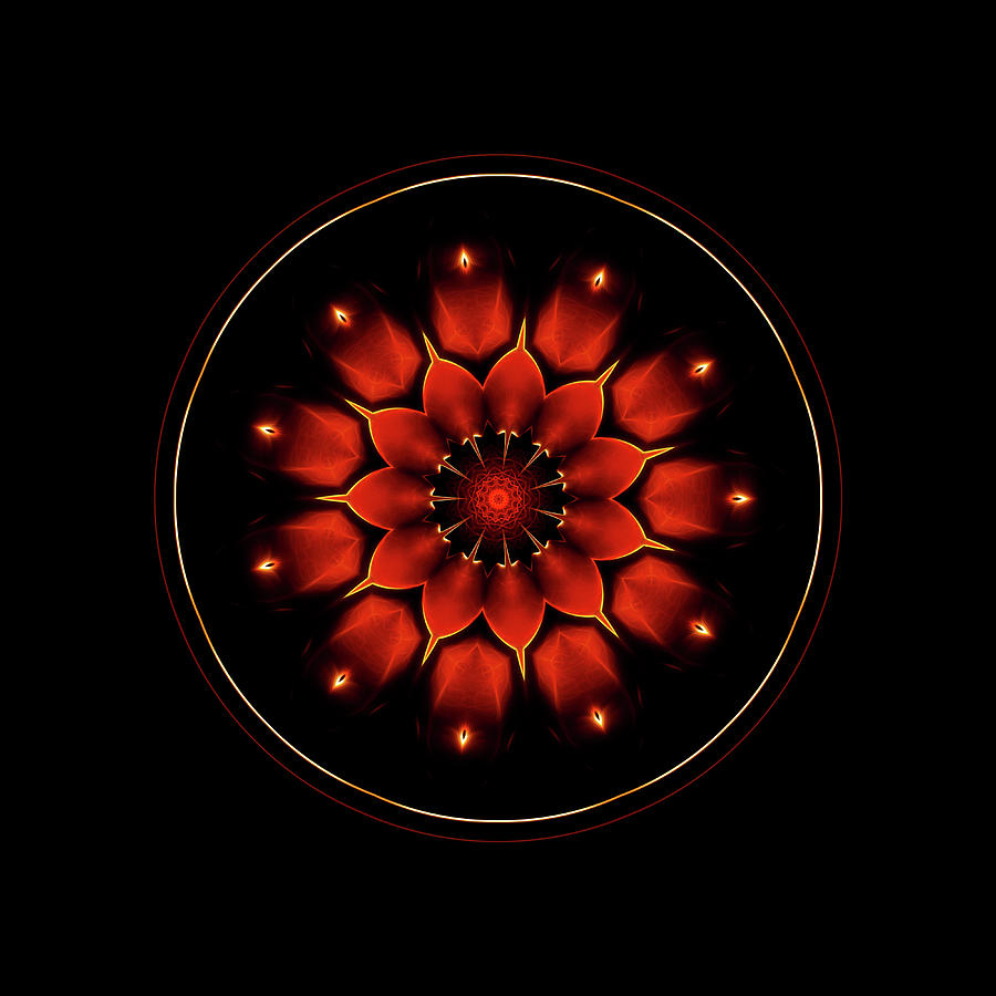 Fire Colors Series - Candles On The Dark Digital Art