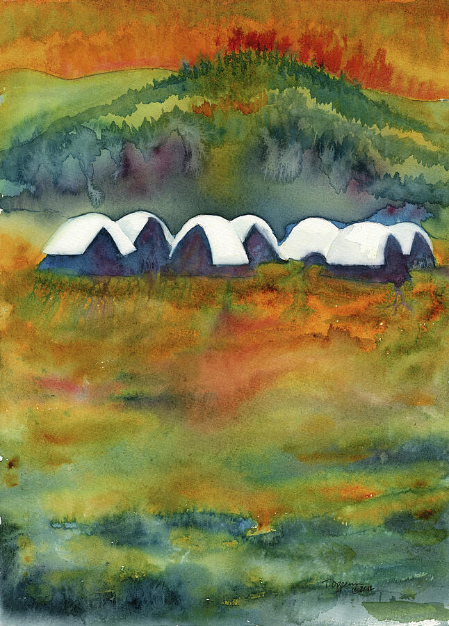 Fire Comes to Fire Camp Painting by Tonja Opperman