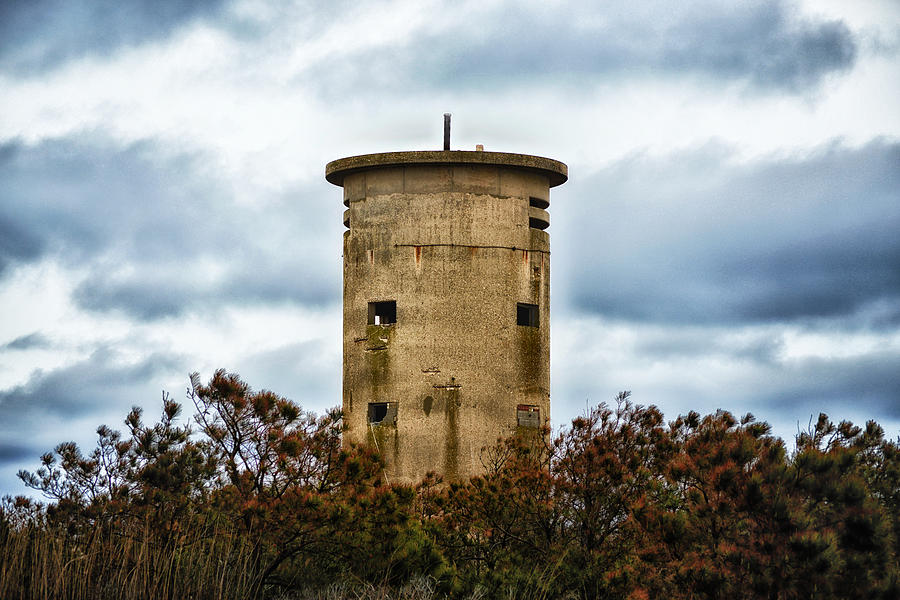 Fire Control Tower One In The Clouds Photograph