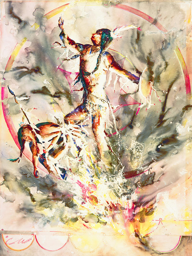 Fire Dance Painting by Connie Williams