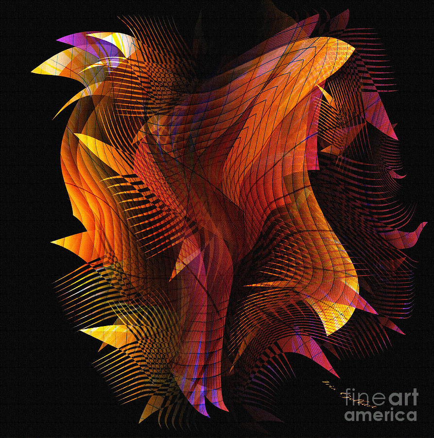 Design Digital Art - Fire Dance by Iris Gelbart