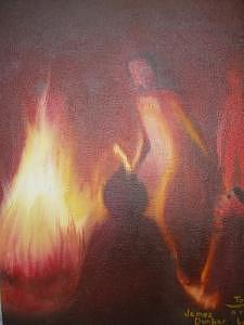 Fire Dance Painting by James Dunbar