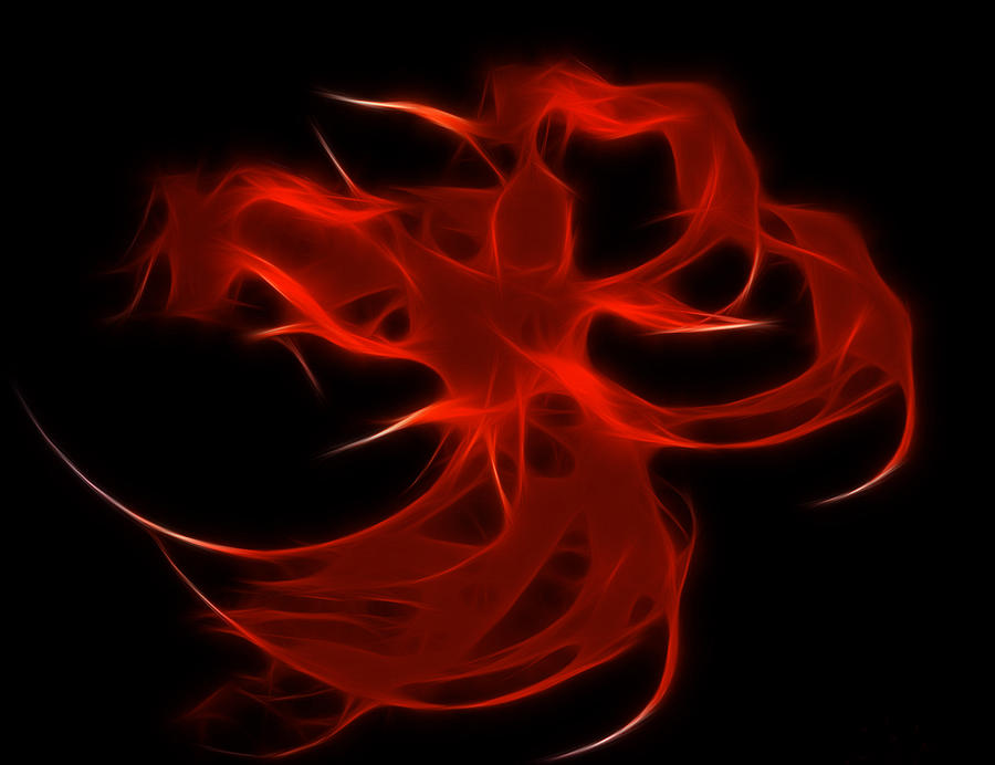 Abstract Digital Art - Fire Dancer by Holly Ethan