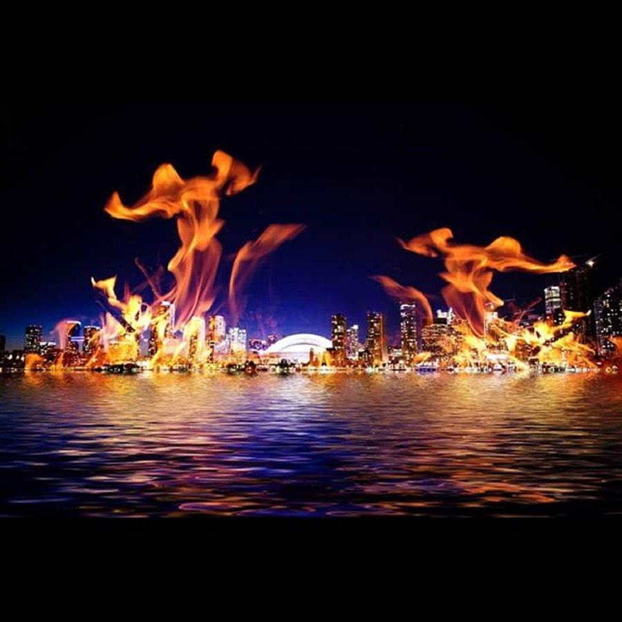 Abstract Photograph - fire Dancers #abstract #composite by Steve Wilkinson
