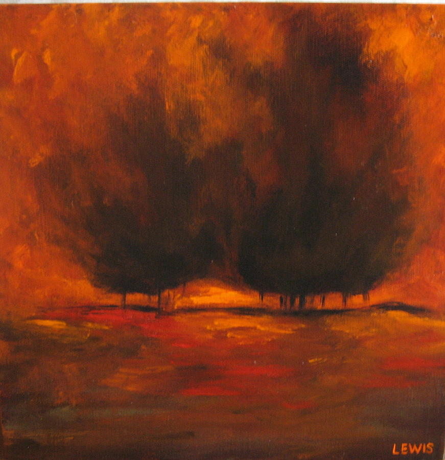 Fire Painting by Ellen Lewis