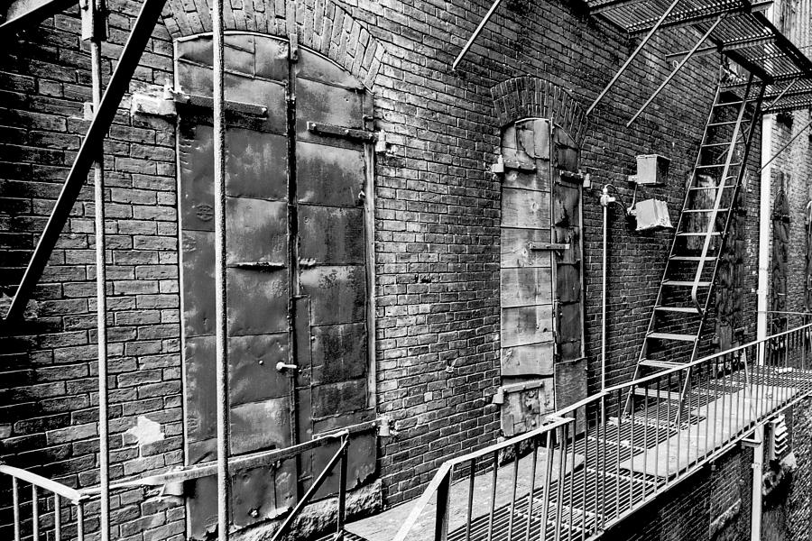 Fire Escape and Doors Photograph by SR Green