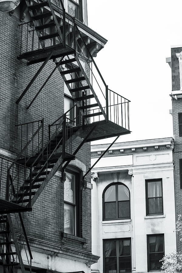 Fire escape stairs  Photograph by Jason Hughes