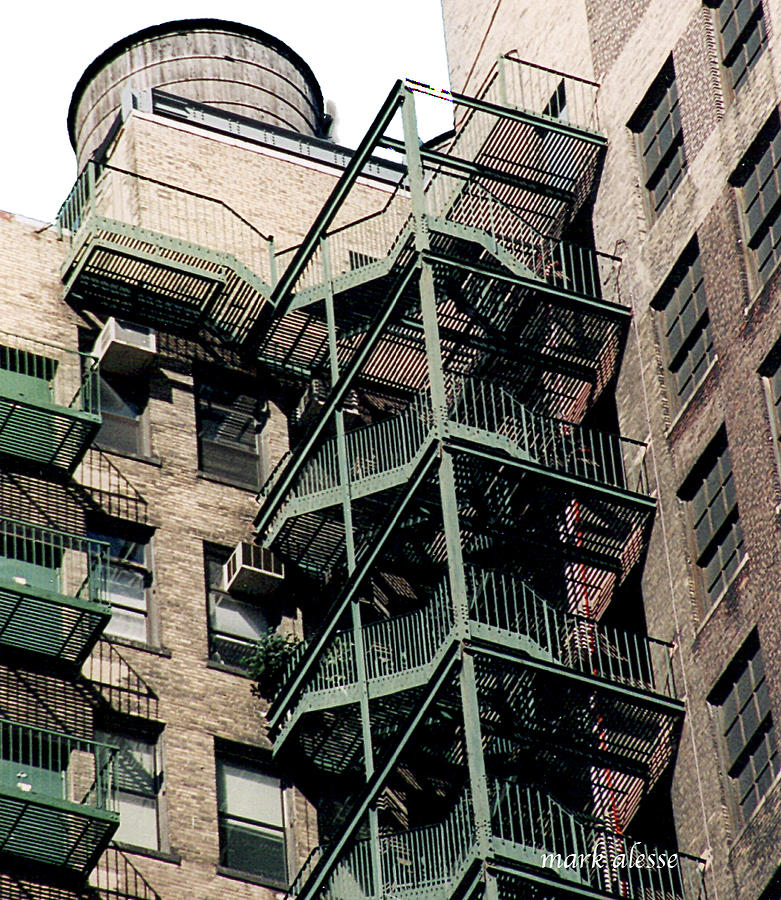 fire escapes nYc Photograph by Mark Alesse