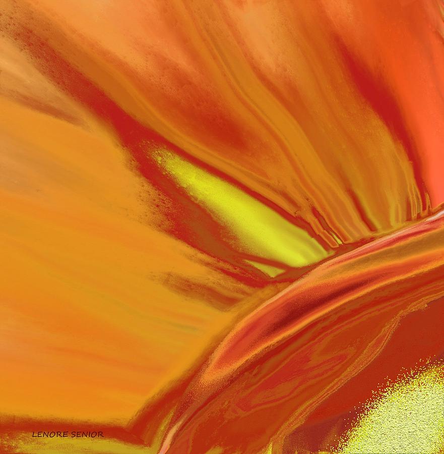 Abstract Painting - Fire Flower by Lenore Senior
