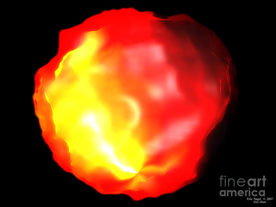 Abstract Digital Art - Fire Glow by Eric Nagel